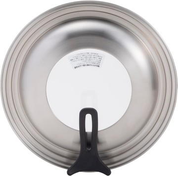 貝印 304不鏽鋼可站立式鍋蓋 中心強化玻璃透視孔-可看鍋內-適用24~28公分的鍋子-可機洗 萬用鍋蓋