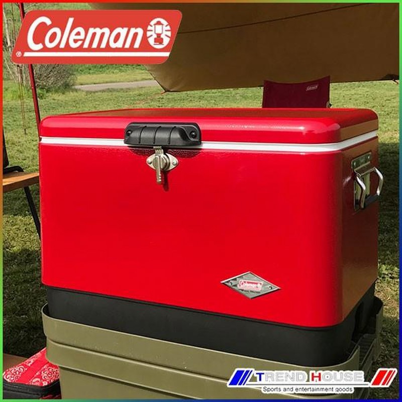 Coleman コールマン スチールベルトクーラー (赤/黒) 54QT