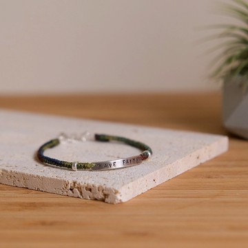 HAVE FAITH 堅持信念 純銀 蠟線手鍊