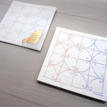 方形便箋組 — 帶半透明燙金封面 - 蓬鬆貓(set 6)