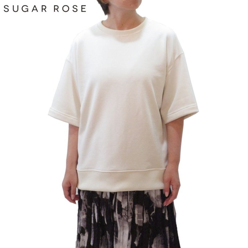 Sugar Rose シュガーローズ 裏毛オーバートップス スウェット 半袖 レディース カラー 全3色 フリーサイズ 秋服 通販 Lineポイント最大0 5 Get Lineショッピング