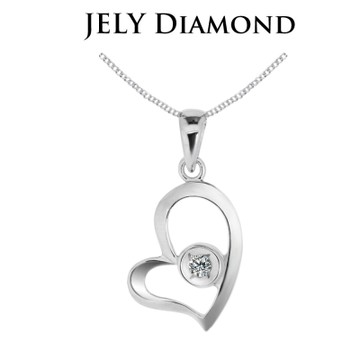 JELY 愛戀天使 約3分天然真鑽項鍊