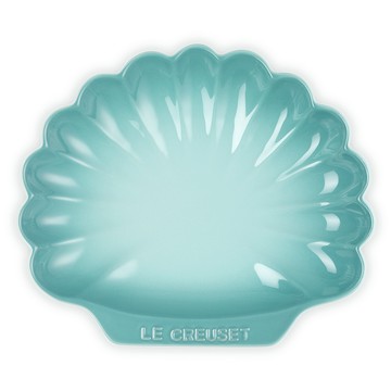 LE CREUSET -瓷器貝殼盤(中)(悠然綠)