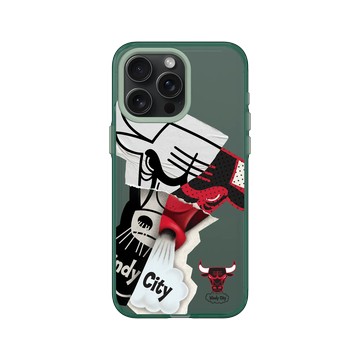iPhone 15 Pro Max Clear 憂墨綠 - NBA - 拼接系列-芝加哥公牛 Chicago Bulls - Style Mix