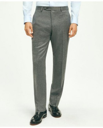 Brooks Brothers Men's Traditional Fit Wool Flannel Dress Pants | Grey | Size 40 30