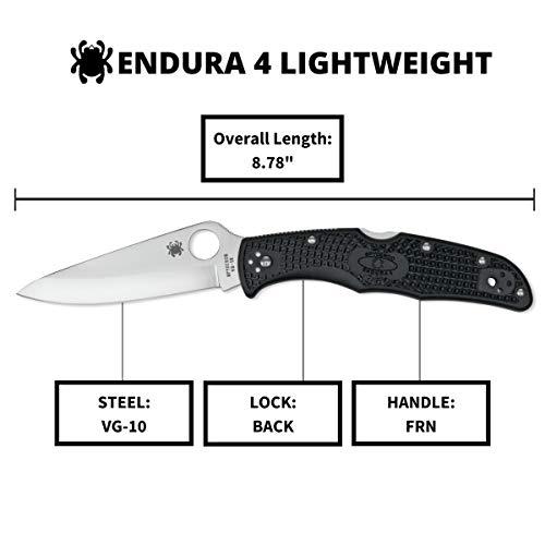 Spyderco エンデューラ4 ブラック 直刃 C10PBK