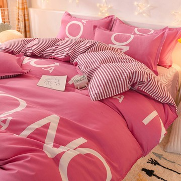 優樂悅~幸夢萊床上用品四件套美好生活床單被套三件套學生宿舍單人雙人