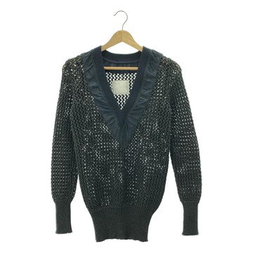 sacai  混紡材質V領毛衣 | 灰色 | 女款