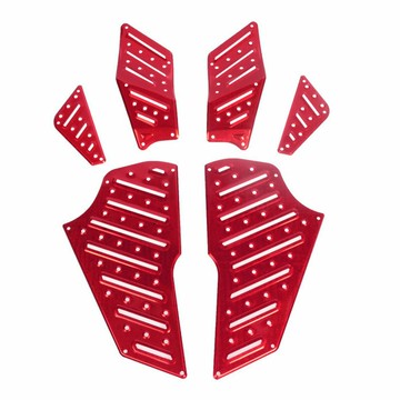 包郵 勁戰二代3代改裝CNC腳踏板 摩托車配件鋁合金6件套加厚腳墊