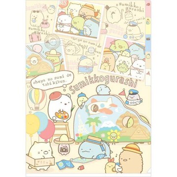 日本製 San-X 角落生物 A4多層文件夾/分類資料夾(旅遊)＊夏日微風＊｜夏日微風↘限時下殺