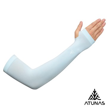 【ATUNAS 歐都納】瞬透冰紗無縫袖套/拇指款A1ACGZ02N霧藍