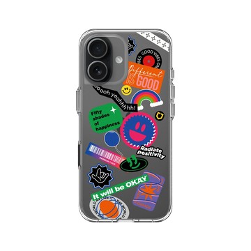 iPhone 17 Clear Case（相機按鈕） 透明 - Positive Vibes / 正好能量 - 就是不一樣