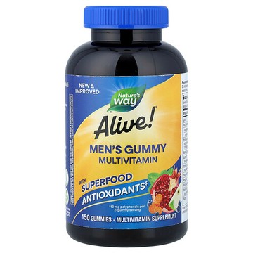 Nature's Way, Alive!® 男性多維生素軟糖，水果味，150 粒軟糖