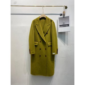 歐韓時尚雙排扣羊毛呢大衣2021新女中長款冬季羊絨西裝毛呢外套MZ