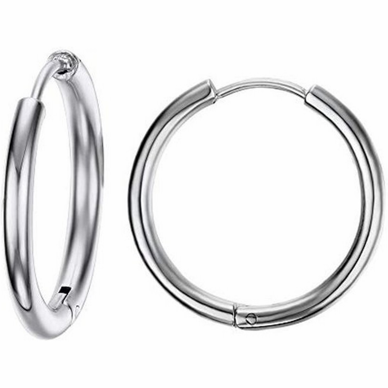 Rockyu ブランド ピアス レディース メンズ フープピアス 中折れ シルバー 25mm 男女兼用 シンプル アクセサリー 通販 Lineポイント最大get Lineショッピング