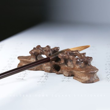 雅軒齋紅木筆架毛筆架筆山筆擱筆架山雕刻文房四寶實木質書法用品