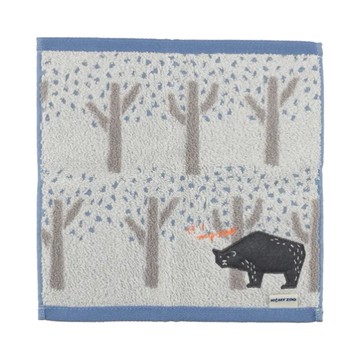 日本 HI！MY ZOO 動物手帕-熊 約25×25cm (JN136-460-00-01)