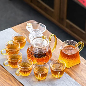 日式玻璃茶具套裝耐熱泡茶器家用客廳會客小型茶壺功夫茶茶杯小套