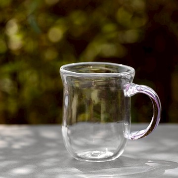 一笑間|安靜又高調的少女感 玻璃杯花茶杯家用水杯女綠茶果汁杯1入