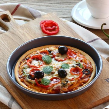 披薩盤烤盤家用6/8/9/10寸圓形餅底不沾蛋糕模具烤箱烘焙工具套裝