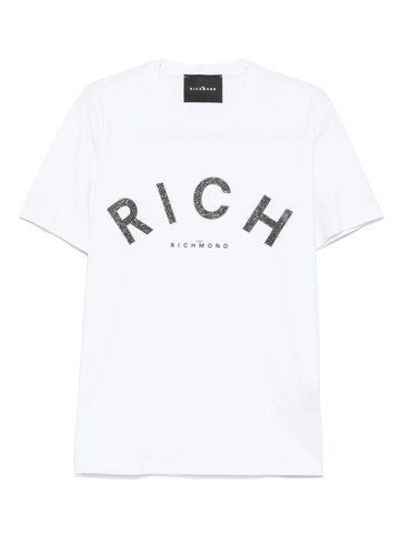 John Richmond White Cotton T-Shirt