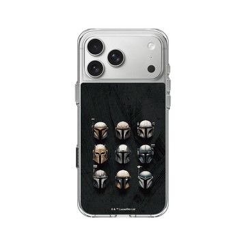 iPhone 17 Pro Max Clear Case（相機按鈕） 透明 - Star Wars - The Mandalorian - 曼達洛人頭盔