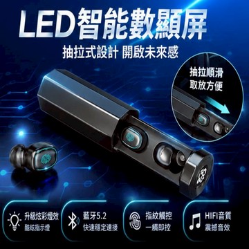 【台灣出貨】入耳式無線藍牙耳機 智能數顯 降噪耳機 HIFI超長續航 主動降噪 電競 運動藍芽耳機 適用蘋果 三星 安卓