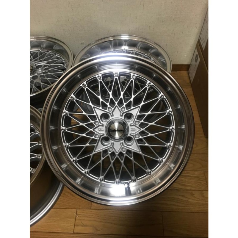 旧車 街道レーサー 暴走族 走り屋系メッシュホイール 15×8J/+20/PCD100