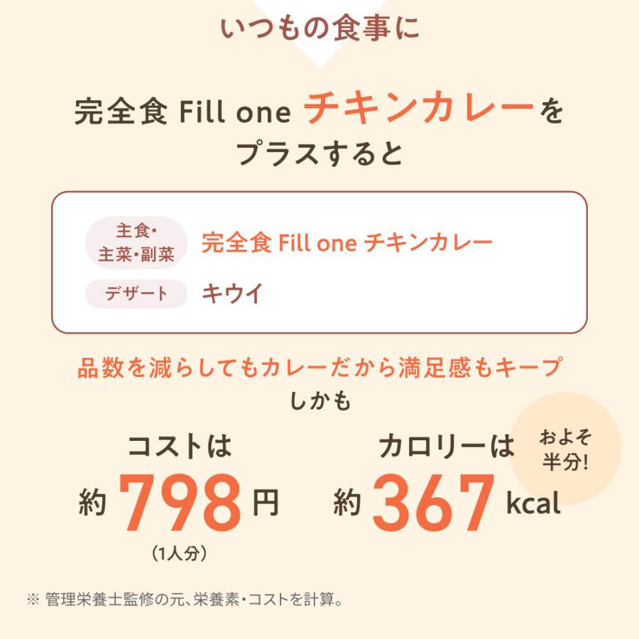 完全食 Fill one 6食セット チキン カレー レトルト スパイス プロテイン 完全栄養食 国内製造 インスタント 無添加 簡単