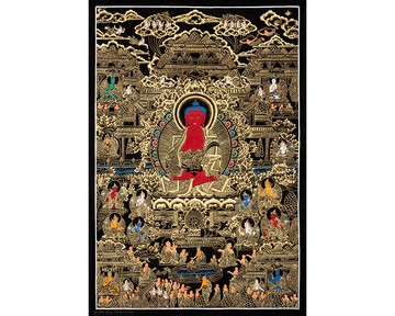 天上阿彌陀佛辛格唐卡一瞥入淨土