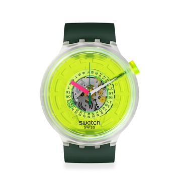Swatch BLINDED BY NEON 大錶面手錶/瑞士製造 SB05K400 (47mm)【官方旗艦店】