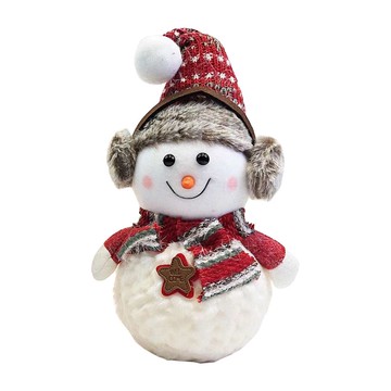 摩達客-超萌聖誕雪人毛氈擺飾(大)單入_交換禮物耶誕派對