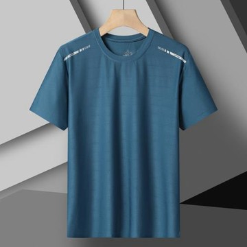 夏季冰絲短袖T恤男女彈力款速干大碼短袖情侶吸汗T恤運動速干短袖