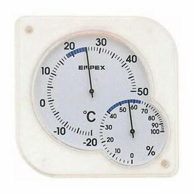 EMPEX 温度・湿度計 シュクレmidi 置き掛け兼用 TM-5601 クリアホワイト