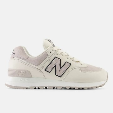 Kixpress-New Balance 女 休閒鞋 運動 經典 復古 B楦 NB 574 緩震 麂皮 百搭 米杏 [WL574GB2]