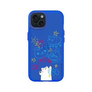 iPhone 15 Clear 激光藍 - 白白日記 Darylhochi - 亂畫一通