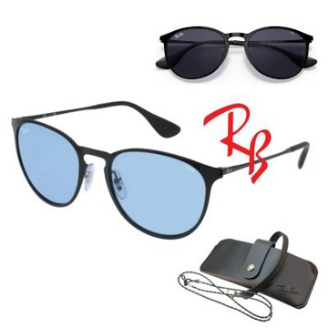 RayBan 雷朋 全日配戴 EVOLVE變色太陽眼鏡 RB3539 002/Q2 黑框淺藍變灰鏡片 公司貨(贈RAYBAN眼鏡掛袋)