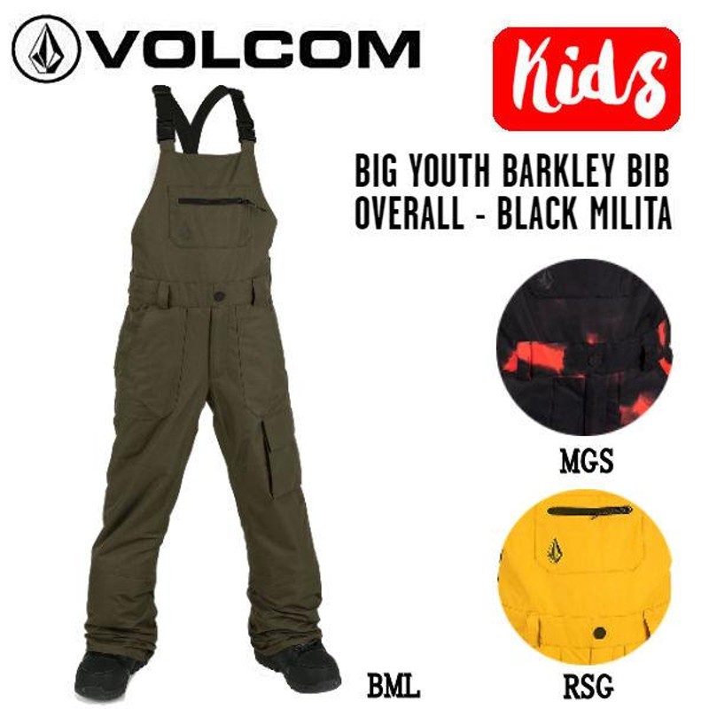 ボルコム VOLCOM BIG YOUTH BARKLEY BIB OVERALL キッズ ビブパンツ