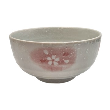 雪釉井湯碗 日本製  粉櫻  1個