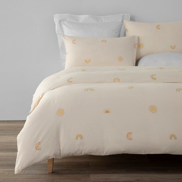 HOLA 和樂家居 艾禮思 200織雙層紗純棉 兒童被套  彩虹天空  單人 150 x 210 cm