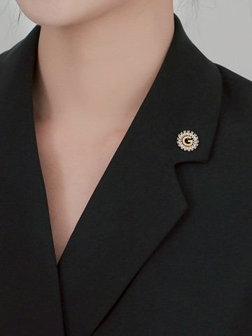 防走光胸針扣鋯石配飾領口精致別針掛飾胸針高檔女絲巾扣西裝胸花