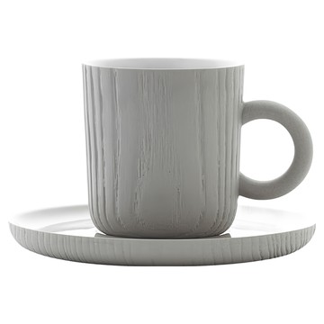 TOAST MU 濃縮咖啡杯盤組 80ml  灰  1組