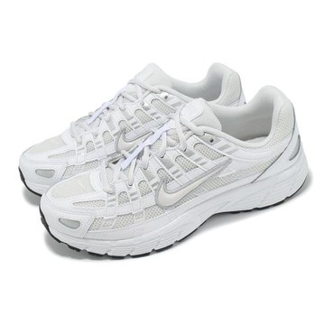 Nike 休閒鞋 P-6000 GS 大童 女鞋 白 銀 復古 老爹鞋 運動鞋 HV5064-003