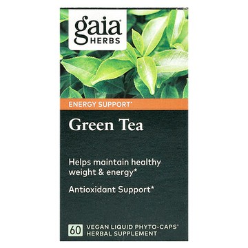 Gaia Herbs, 綠茶，60 粒全素液體 Phyto-Caps® 膠囊