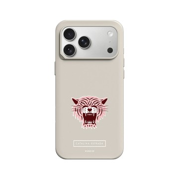 iPhone 17 Pro Max SolidX 貝殼灰 - Catalina Estrada - Pink Tiger Head