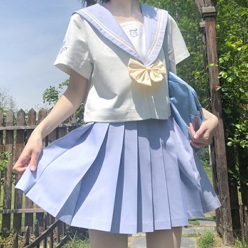 【海之淚】jk原創制服格裙水手服套裝學生裝女生閨蜜裝上衣短袖