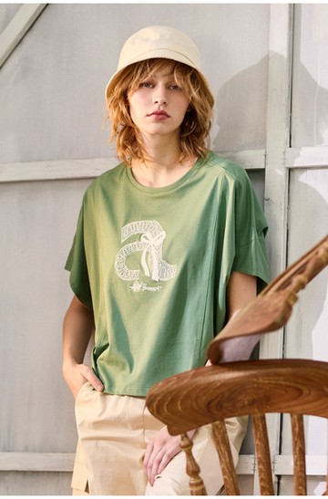 a字連袖速乾涼感針織衫