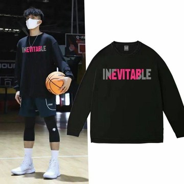【臺灣出貨】精品男裝速幹投籃服美式印花T恤運動訓練服寬鬆透氣健身運動上衣訓練服薄款上衣長袖T恤