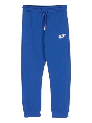 Diesel Kids - logo-print cotton track pants - kids - Cotton - 4 yrs - Blue