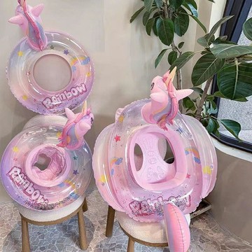 【臺灣-出貨】防側翻兒童游泳圈-小孩座圈充氣男女童加厚座圈-玩具救生圈